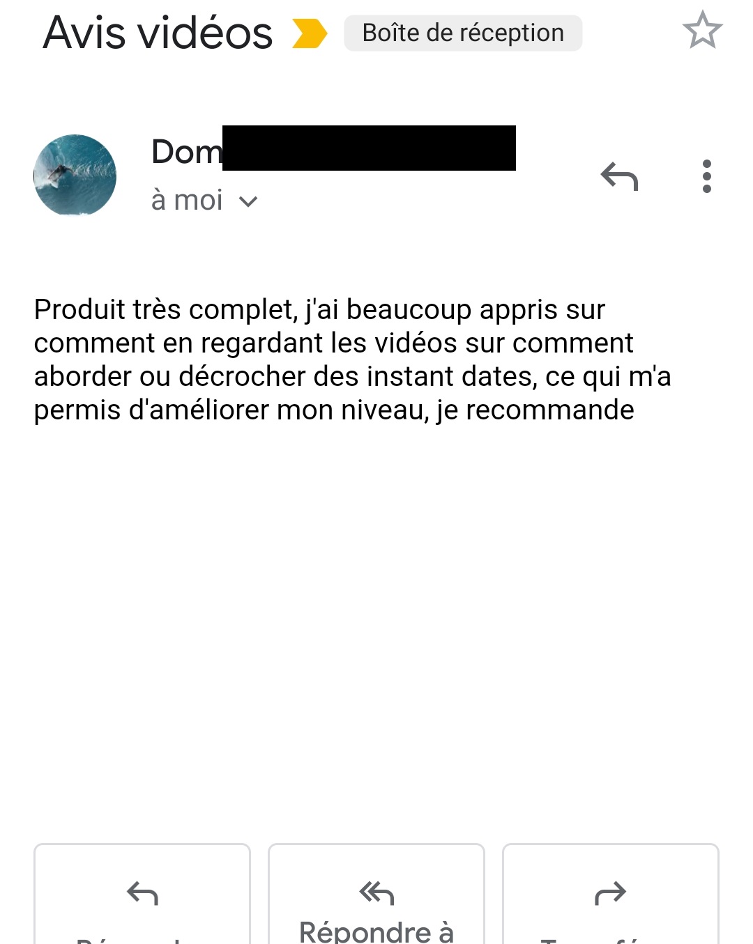 avis vidéo 1 Avis séduction